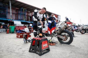 DAKAR 2018 - abandon de Stéphane BOUVIER (pilote moto ORIGINAL by MOTUL)